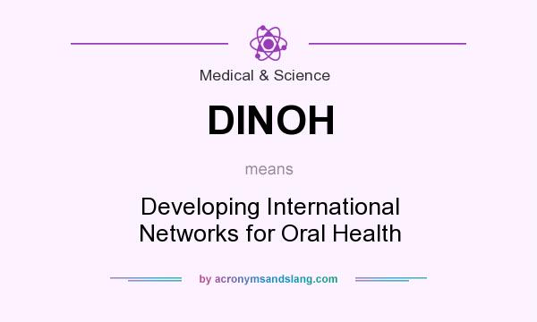 What does DINOH mean? It stands for Developing International Networks for Oral Health