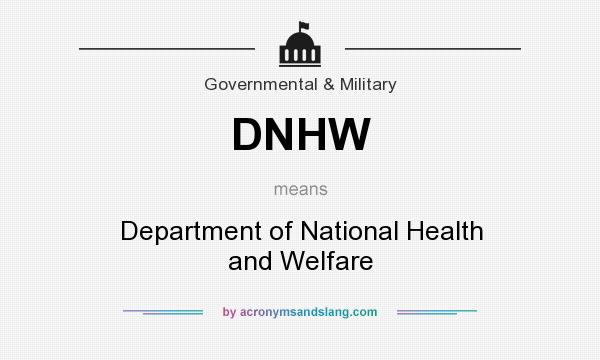 What does DNHW mean? It stands for Department of National Health and Welfare