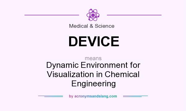 What does DEVICE mean? It stands for Dynamic Environment for Visualization in Chemical Engineering