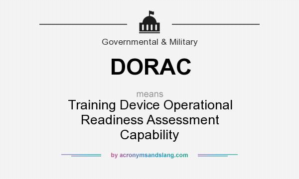What does DORAC mean? It stands for Training Device Operational Readiness Assessment Capability