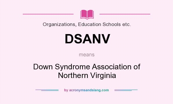 What does DSANV mean? It stands for Down Syndrome Association of Northern Virginia