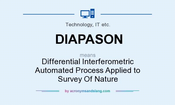 What does DIAPASON mean? It stands for Differential Interferometric Automated Process Applied to Survey Of Nature