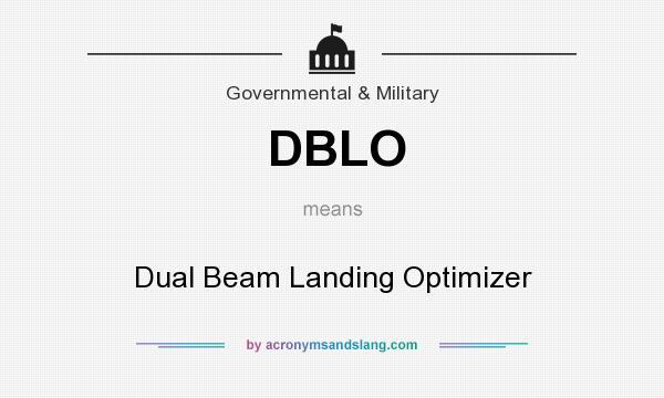 What does DBLO mean? It stands for Dual Beam Landing Optimizer