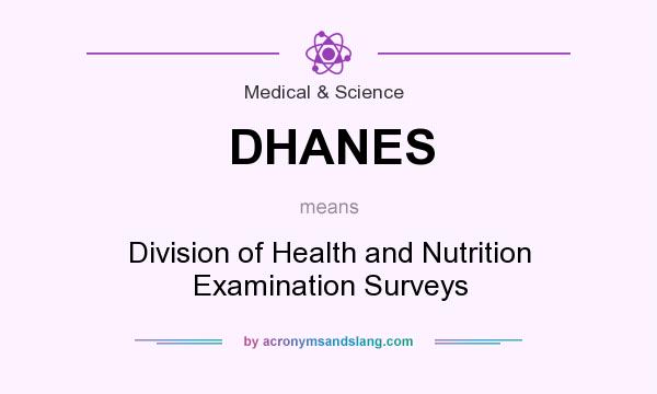 What does DHANES mean? It stands for Division of Health and Nutrition Examination Surveys