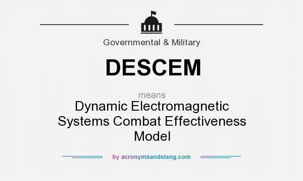 What does DESCEM mean? It stands for Dynamic Electromagnetic Systems Combat Effectiveness Model