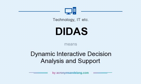 What does DIDAS mean? It stands for Dynamic Interactive Decision Analysis and Support