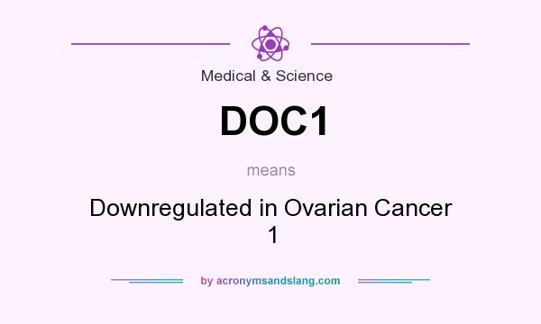 What does DOC1 mean? It stands for Downregulated in Ovarian Cancer 1