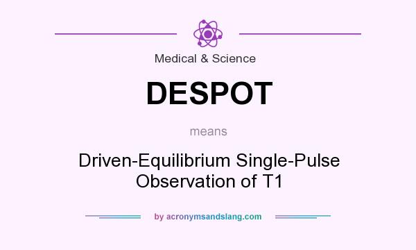 What does DESPOT mean? It stands for Driven-Equilibrium Single-Pulse Observation of T1