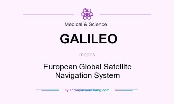 What does GALILEO mean? It stands for European Global Satellite Navigation System