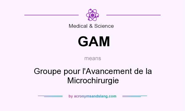 What does GAM mean? It stands for Groupe pour l`Avancement de la Microchirurgie