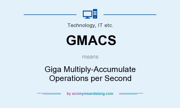 What does GMACS mean? It stands for Giga Multiply-Accumulate Operations per Second