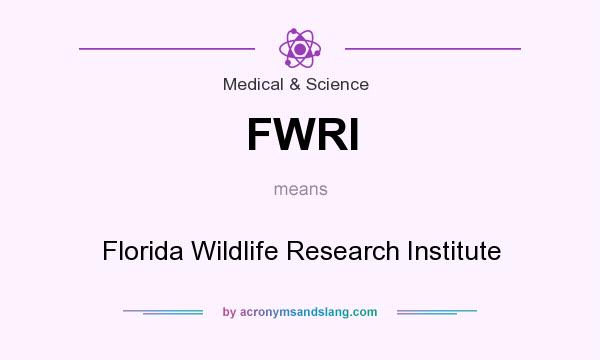 What does FWRI mean? It stands for Florida Wildlife Research Institute