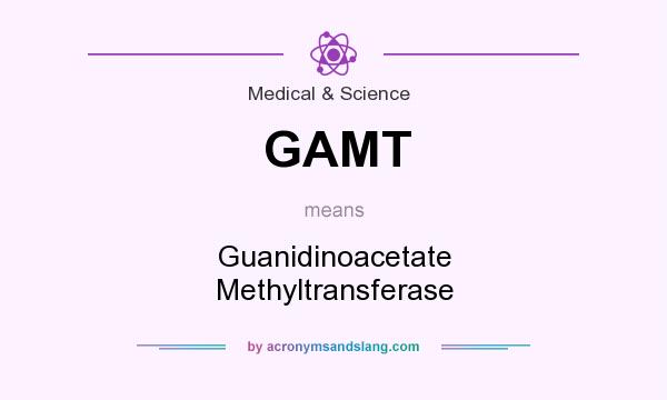 What does GAMT mean? It stands for Guanidinoacetate Methyltransferase