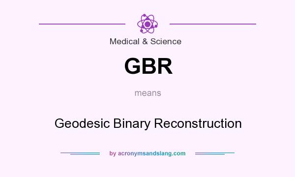 What does GBR mean? It stands for Geodesic Binary Reconstruction