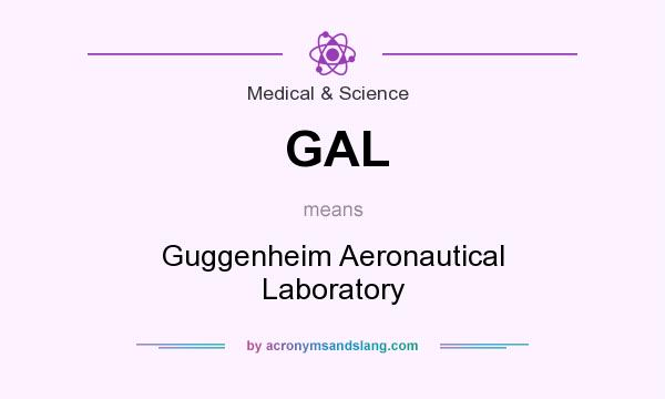 What does GAL mean? It stands for Guggenheim Aeronautical Laboratory