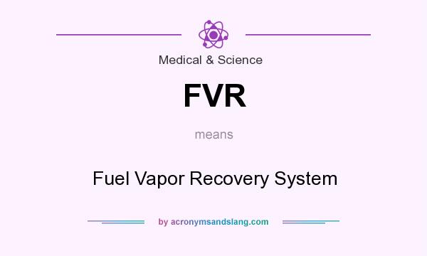 What does FVR mean? It stands for Fuel Vapor Recovery System