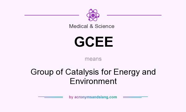 What does GCEE mean? It stands for Group of Catalysis for Energy and Environment