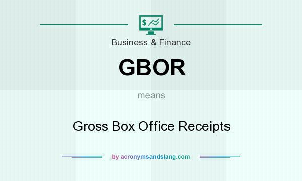 What does GBOR mean? It stands for Gross Box Office Receipts