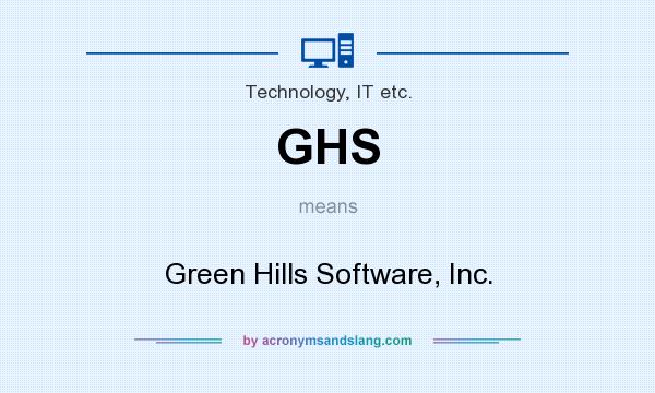 What does GHS mean? It stands for Green Hills Software, Inc.