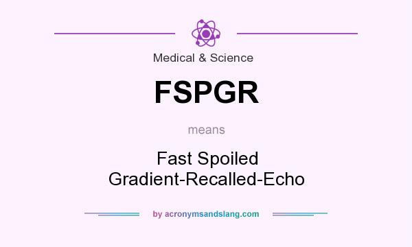 What does FSPGR mean? It stands for Fast Spoiled Gradient-Recalled-Echo