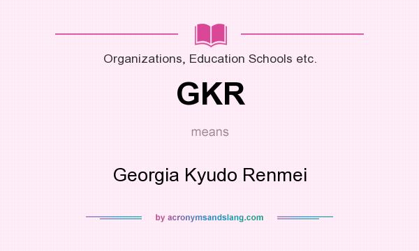 What does GKR mean? It stands for Georgia Kyudo Renmei
