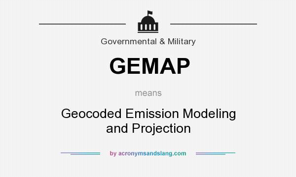What does GEMAP mean? It stands for Geocoded Emission Modeling and Projection