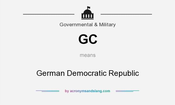 What does GC mean? It stands for German Democratic Republic
