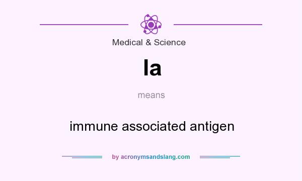 What does Ia mean? It stands for immune associated antigen