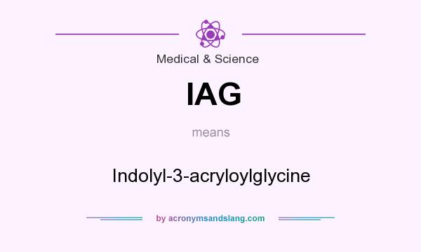What does IAG mean? It stands for Indolyl-3-acryloylglycine