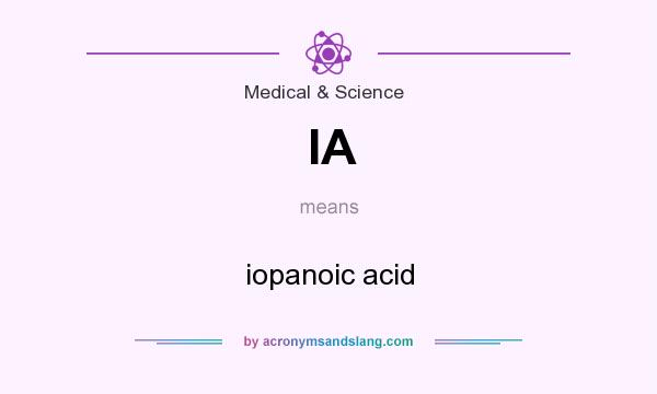 What does IA mean? It stands for iopanoic acid