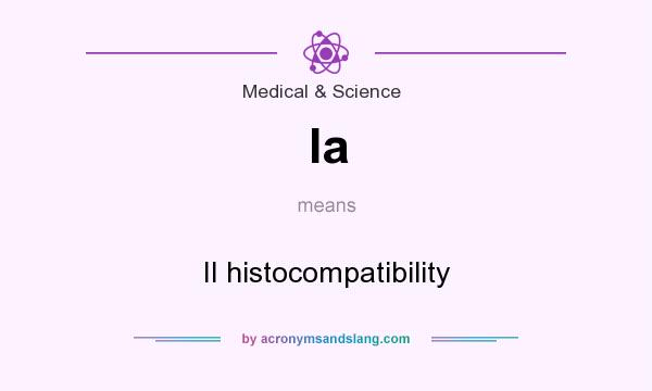 What does Ia mean? It stands for II histocompatibility