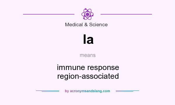 What does Ia mean? It stands for immune response region-associated