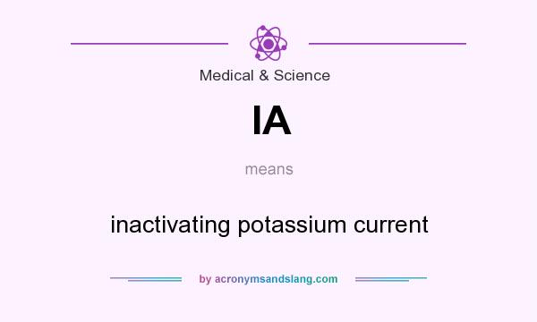 What does IA mean? It stands for inactivating potassium current