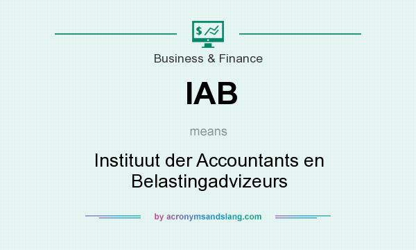 What does IAB mean? It stands for Instituut der Accountants en Belastingadvizeurs