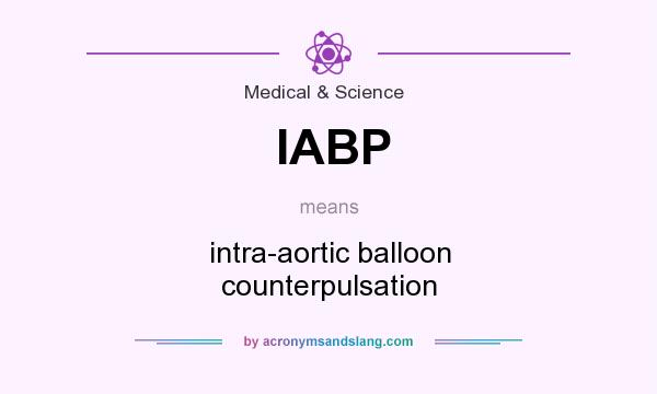 What does IABP mean? It stands for intra-aortic balloon counterpulsation