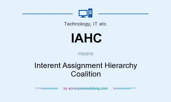 What does IAHC mean? It stands for Interent Assignment Hierarchy Coalition