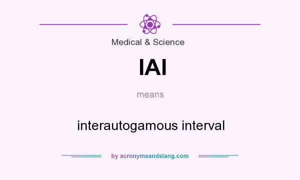 What does IAI mean? It stands for interautogamous interval