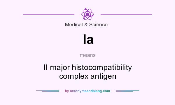 What does Ia mean? It stands for II major histocompatibility complex antigen