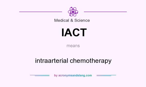 What does IACT mean? It stands for intraarterial chemotherapy