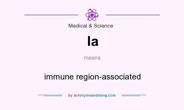 What does Ia mean? It stands for immune region-associated