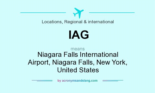 What does IAG mean? It stands for Niagara Falls International Airport, Niagara Falls, New York, United States