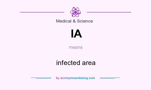 What does IA mean? It stands for infected area