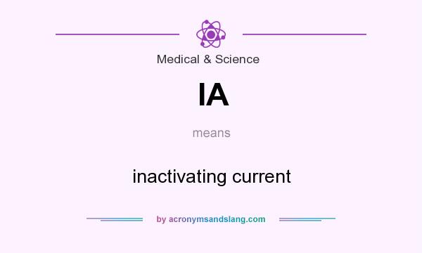 What does IA mean? It stands for inactivating current