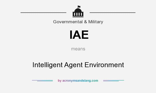 What does IAE mean? It stands for Intelligent Agent Environment