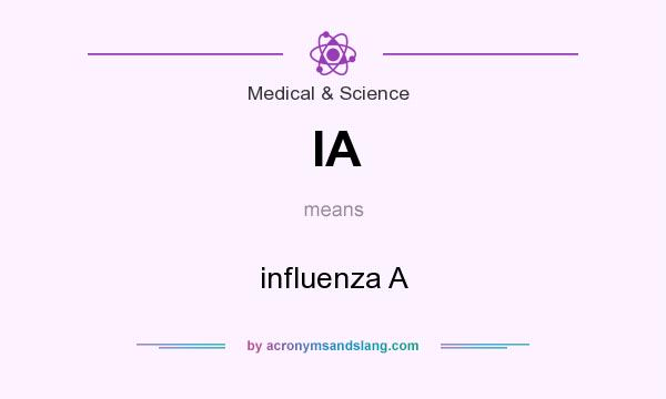 What does IA mean? It stands for influenza A