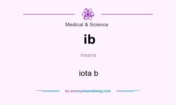 What does ib mean? It stands for iota b