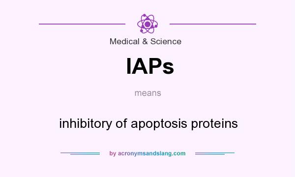What does IAPs mean? It stands for inhibitory of apoptosis proteins
