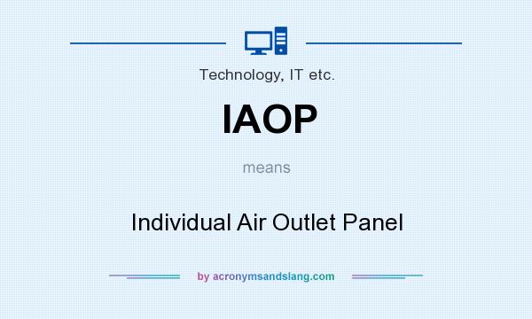 What does IAOP mean? It stands for Individual Air Outlet Panel