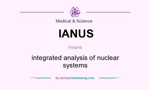 What does IANUS mean? It stands for integrated analysis of nuclear systems