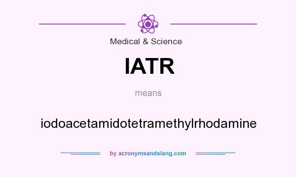 What does IATR mean? It stands for iodoacetamidotetramethylrhodamine